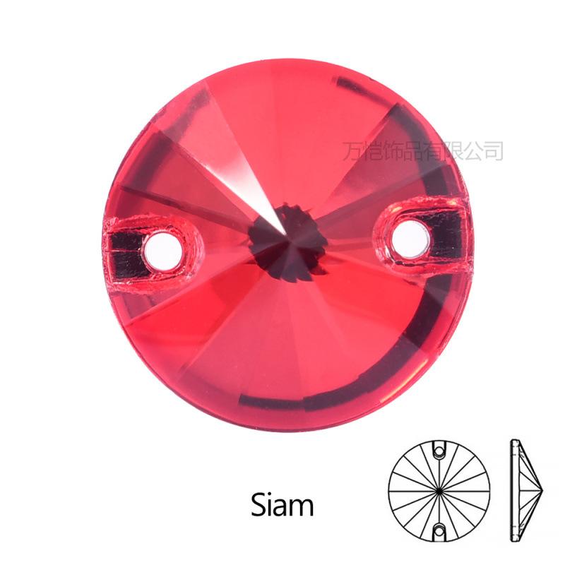 Gold Bottom Glass Hand Sewn Drill Satellite Double Hole, Flat Bottom Double Buckle Hand Sewn Drill Diy Clothing Accessories Accessories Rhinestone