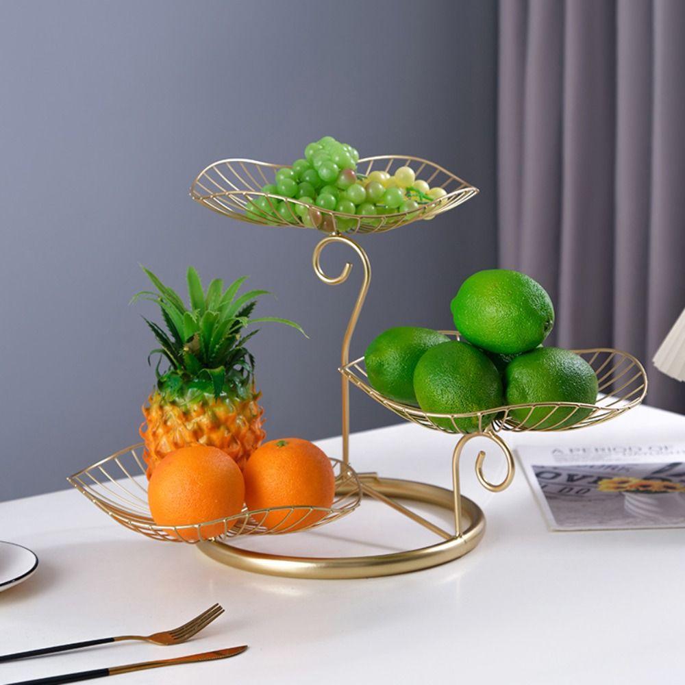 Нелегко деформируемая железная подставка для фруктов, простая в установке, стойка для хранения десертов, кухня