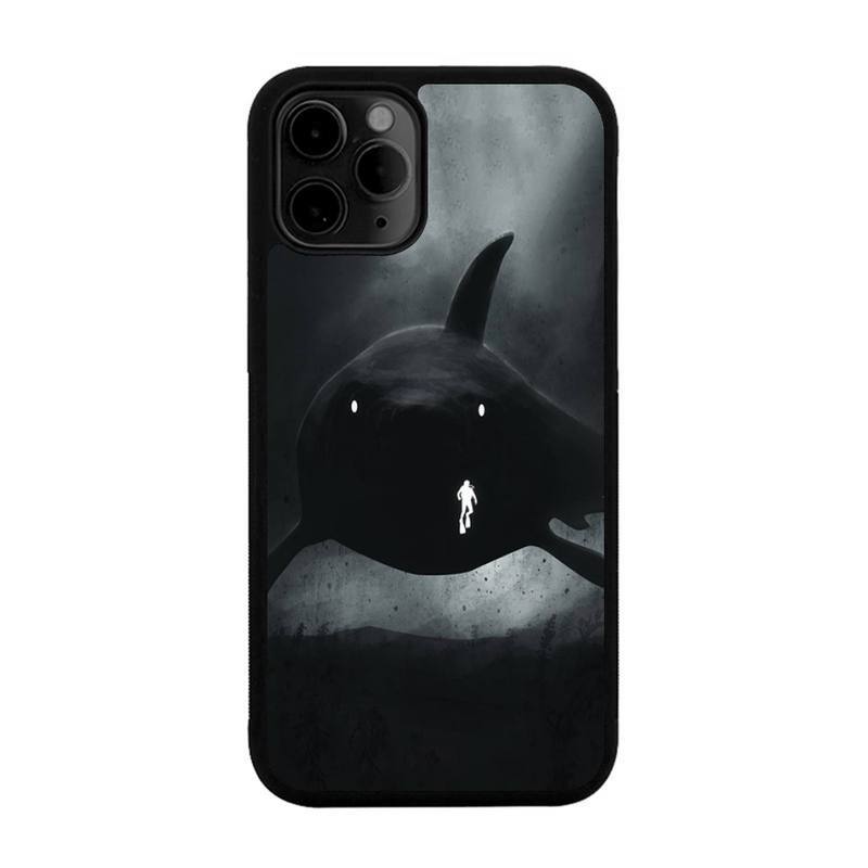 Scary Shark Phone Case For Iphone 13 12 Mini 11 Pro Max 7 8 Plus X Xs Max XR PC Hard Silicone Cover Shell