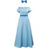Wendy Cosplay Dress Costume Princess Fancy Maxi Blue Dress For Women