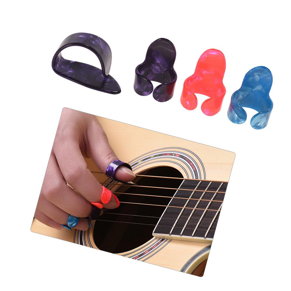 Guitar Accessories Kit Includes 20pcs Silicone Guitar Finger Protectors + 10pcs Guitar Picks + 4pcs Thumb & Finger