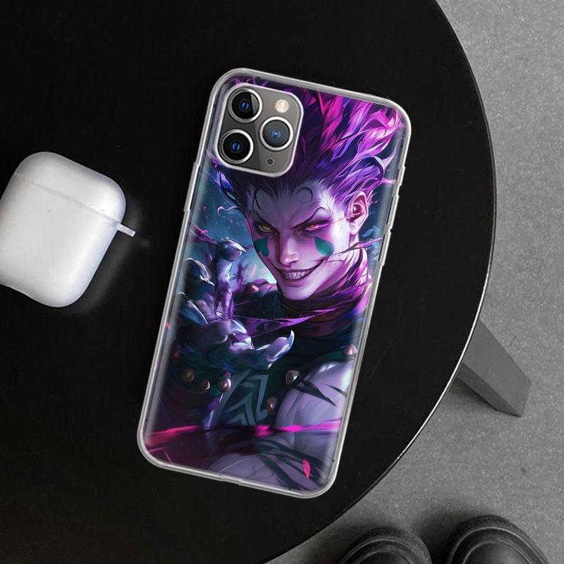 Чехол для телефона Huner X-Hunters Hisoka для iPhone 11 12 13 Mini 14 15 Plus 16 Pro Max 17 Air 7 8 + SE Арт Индивидуальный Fundas 11