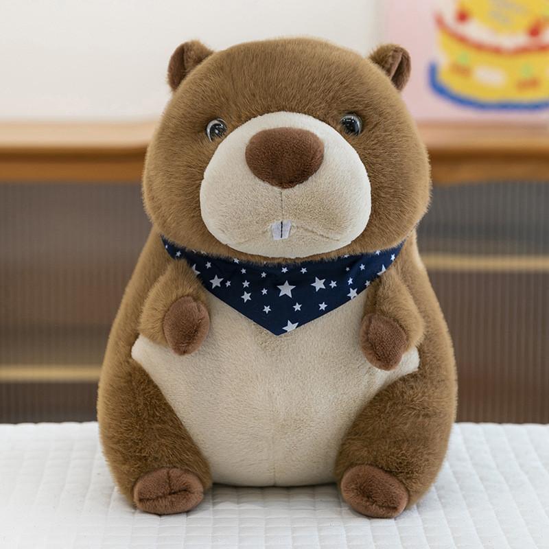Marmota Plush Doll With Pp Cotton Filling For Sleeping And Gift Giving
