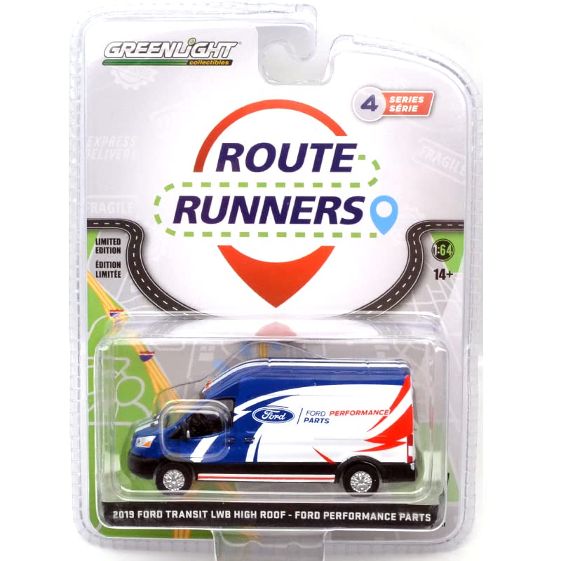 GREENLIGHT Scale Route Runners Series 4 Ford Transit LWB High Roof Ford Performance 164 "2019 - Parts"