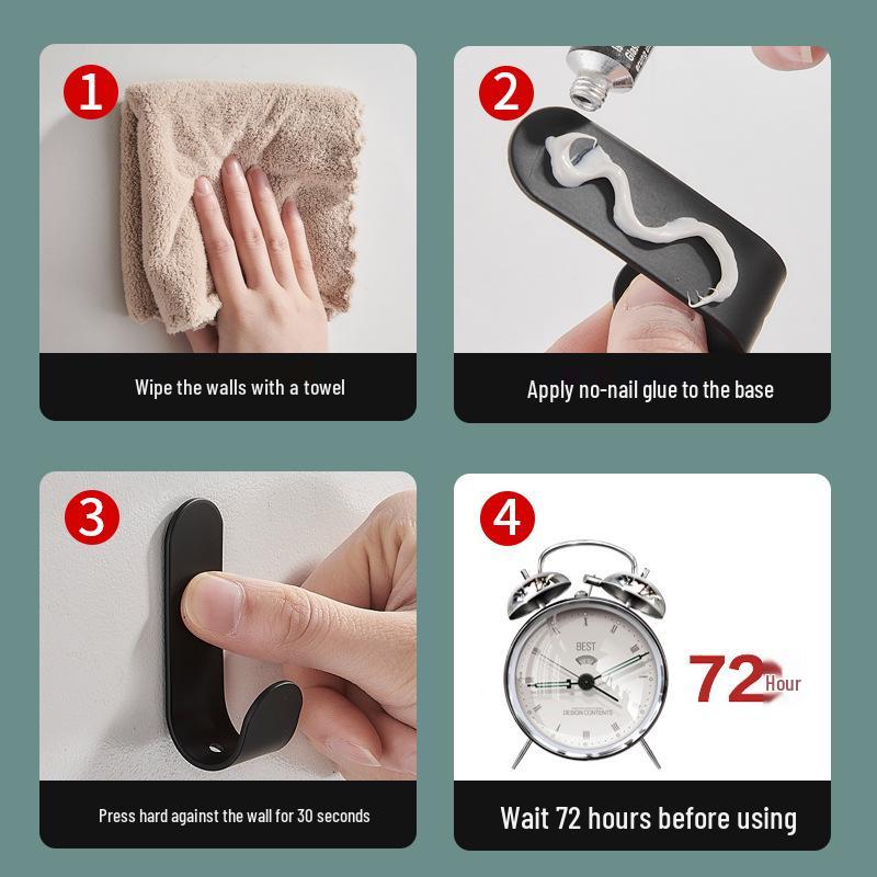 Клейкий металлический крючок для одежды и шляп для ванной комнаты и дверей