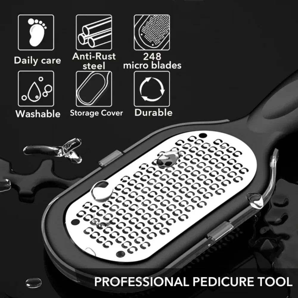1 PcYA2231 Professional Stainless Steel Callus Remover Foot File Scraper Pedicure Tools Dead Skin Remove for Heels Feet Care Products