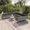 Day and Night - Day and Night Garden Furniture Set 12 Pieces and Gray Synthetic Rattan Cushions