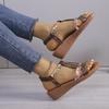 Женские сандалии, летние богемные туфли на танкетке, гладиаторы с кристаллами, римская женская пляжная обувь, повседневная женская обувь на резинке