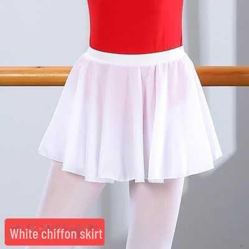 Универсальная и элегантная детская танцевальная юбка-фартук из шифона 100D