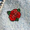 New Enamel Pin Red Rose Metal Connector Gift Birthday 1 Piece