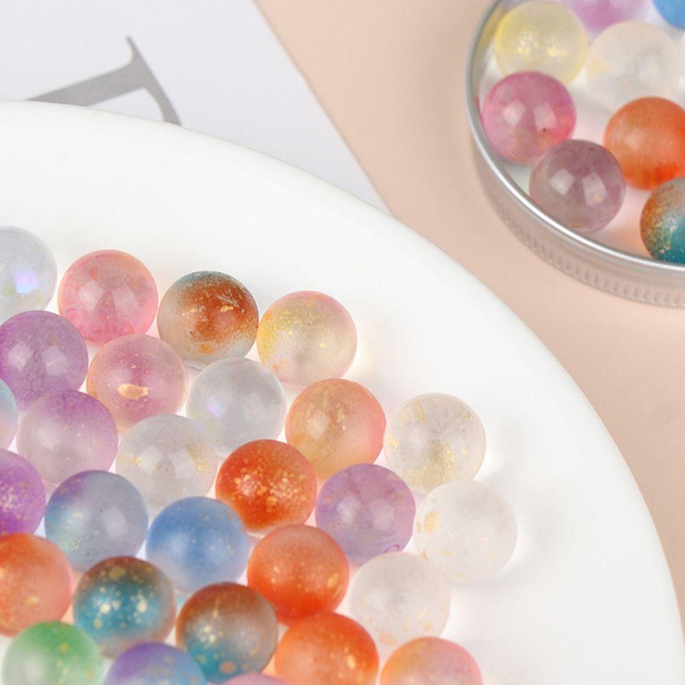 Clear Pinball Machine Charms Glass Beads Aquarium Toy Glass Marbles Balls Fish Tank Vase Decor
