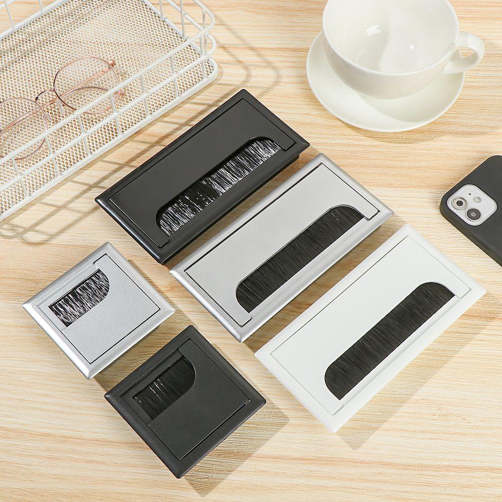 Rectangle Grommet Hole Cover Outlet Port Wire Box Desk Cable Box Wire Cable Holder Wire Hole Cover