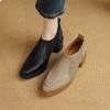 Мода 2024 Новая весна Женская обувь из овчины Туфли-лодочки с острым носком на высоком каблуке Слипоны Лоферы Женская повседневная вязаная обувь