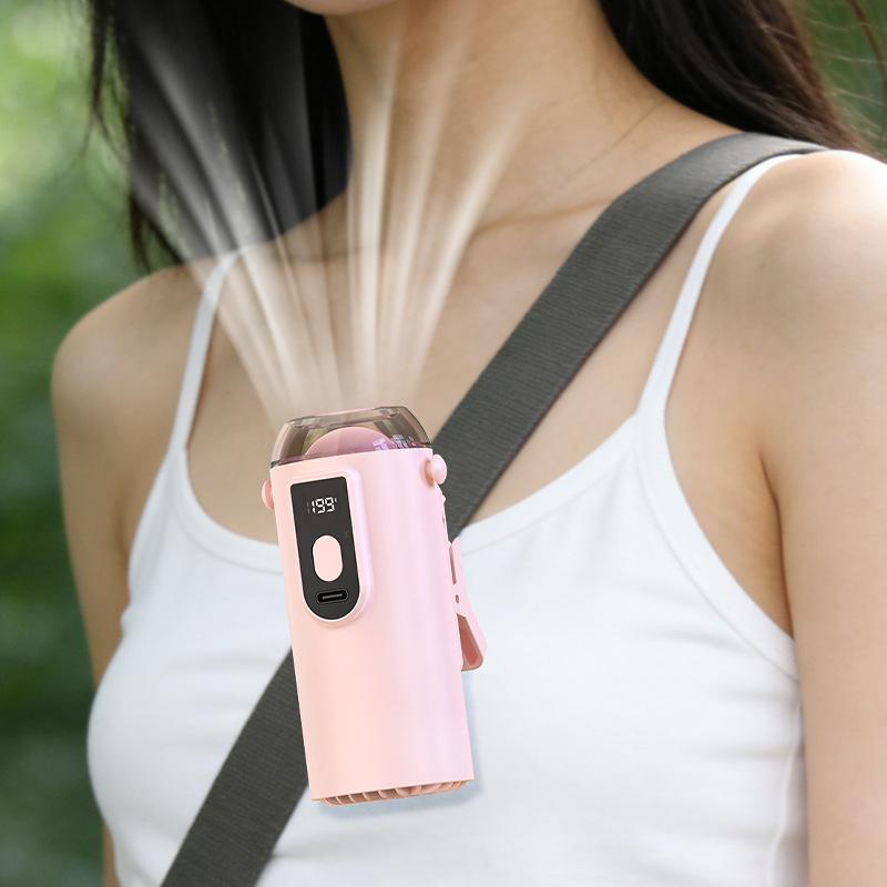 Portable Silent Folding Fan with Umbrella Clip for Outdoor and Dorm Use