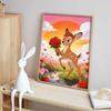 Disney 5D Diamond Painting Kit Bambi with Roses Valentine's Day Home or Office Home Decor Art Diamond Painting Kit
