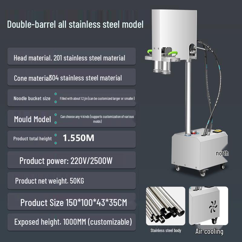 Автоматическая электрическая пресс-машина для лапши из нержавеющей стали для свежей гречневой и рамен-лапши