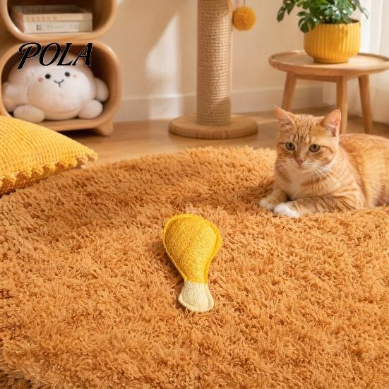 Натуральная мочалка Игрушка для кошек, Чистка зубов, Жевательная игрушка для кошек и котят, Рыбьи икринки, Устойчивые к укусам, с хлопковым шнурком