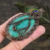 Amazonite Handmade Copper Wire Wrap Jewelry Pendant 3.15 j8K68