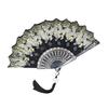 Bronzing Butterflies Folding Fan with Elegant Tassel Hollow Ribs Catwalks Dance Performance Photo Props Portable Summer Hand Held Fan