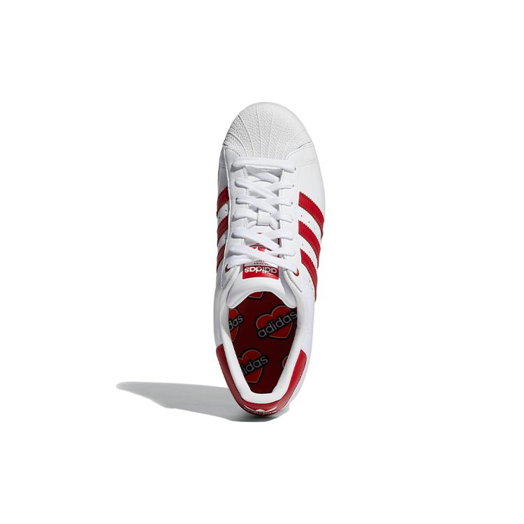Adidas Superstar 'Velcro Patches - White Scarlet' (Unisex) Footwear White / Scarlet / Core Black Skateboard Shoes FY3117