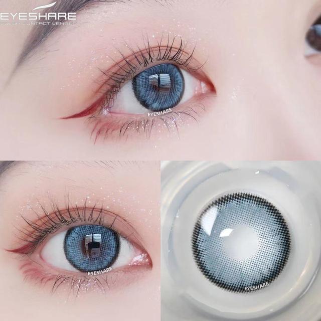 Eyeshare Natural Color Lens Eyes 2pcs Color Contact Lenses For Eye Blue Beauty Contact Lenses Eye Yearly Cosmetic Color Lens