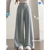Women's Korean Style High-Waisted Casual Suit Pants - 2025 New Slimming Wide-Leg Sports Trousers