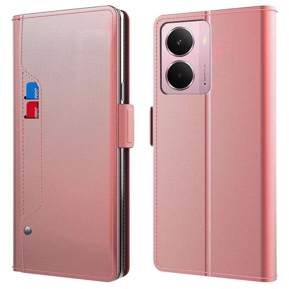 Phone Case For Realme P3 5G/14 5G/Neo7x 5G Stand PU Leather Cover Card Holder Mirror