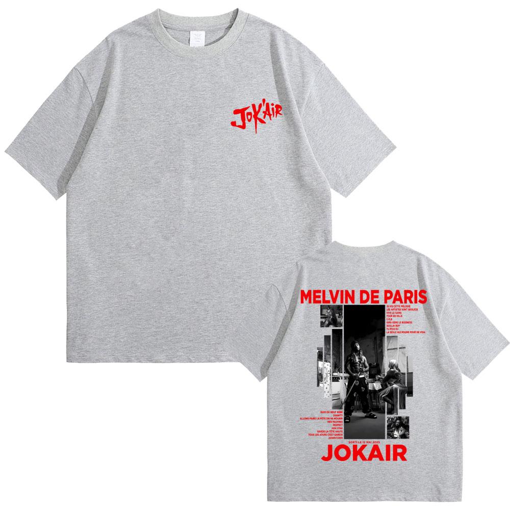 Rapper Jokair Melvin De Paris Graphic Tshirt Men Women Hip Hop Fashion Pop Music Short Sleeve Tshirts Casual Vintage T Shirts