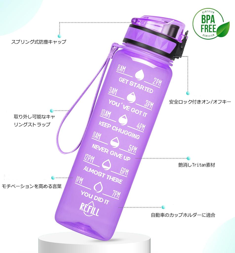 Бутылка для воды большой вместимости, портативная, с соломинкой, спортивная, с отметками времени, ультрахолодная и горячая, удобная, герметичная, для велосипеда, маркер, легкая,