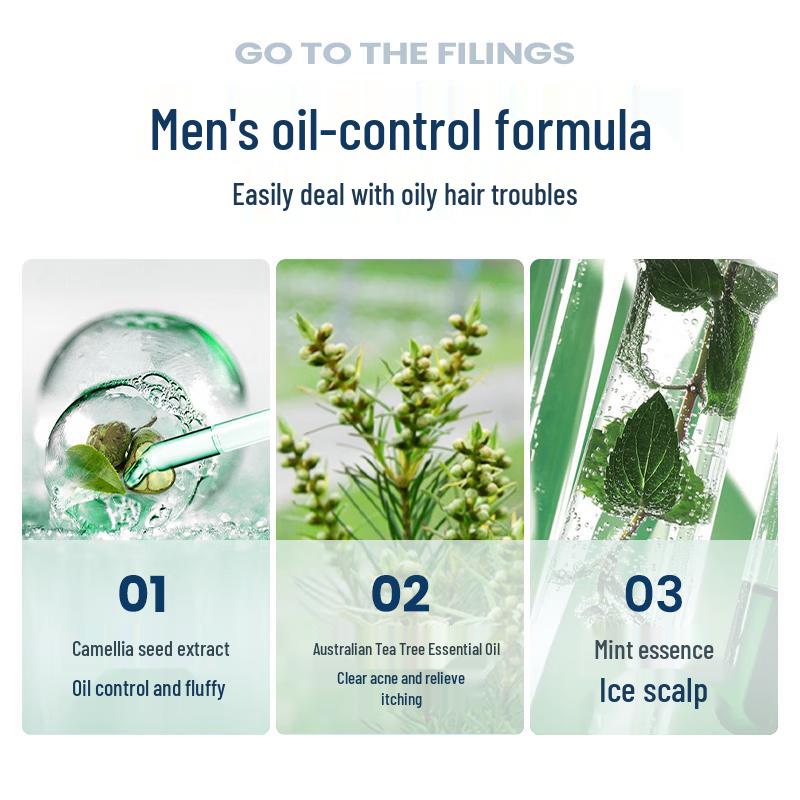 Adolph Men's Tea Tree Oil Oil Control Refreshing Shampoo