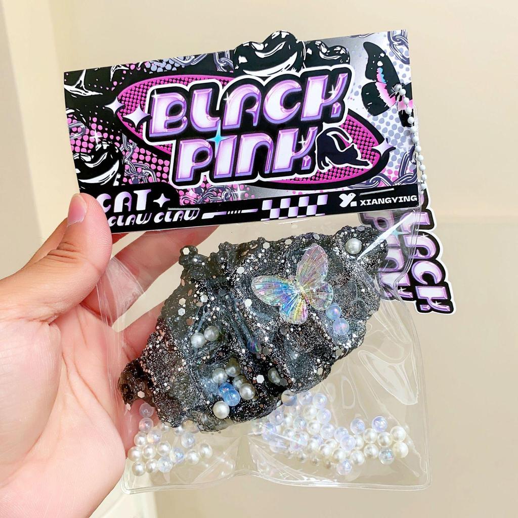 Розовая и черная кошачья лапка, игрушка-антистресс для сжимания - Мягкая, похожая на грязь, декомпрессионная вещь в слепом пакете