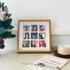 Nine-Grid Wooden Photo Frame: Creative Tabletop & Wall Hanging for Wedding Photos & Baby Polaroid Prints