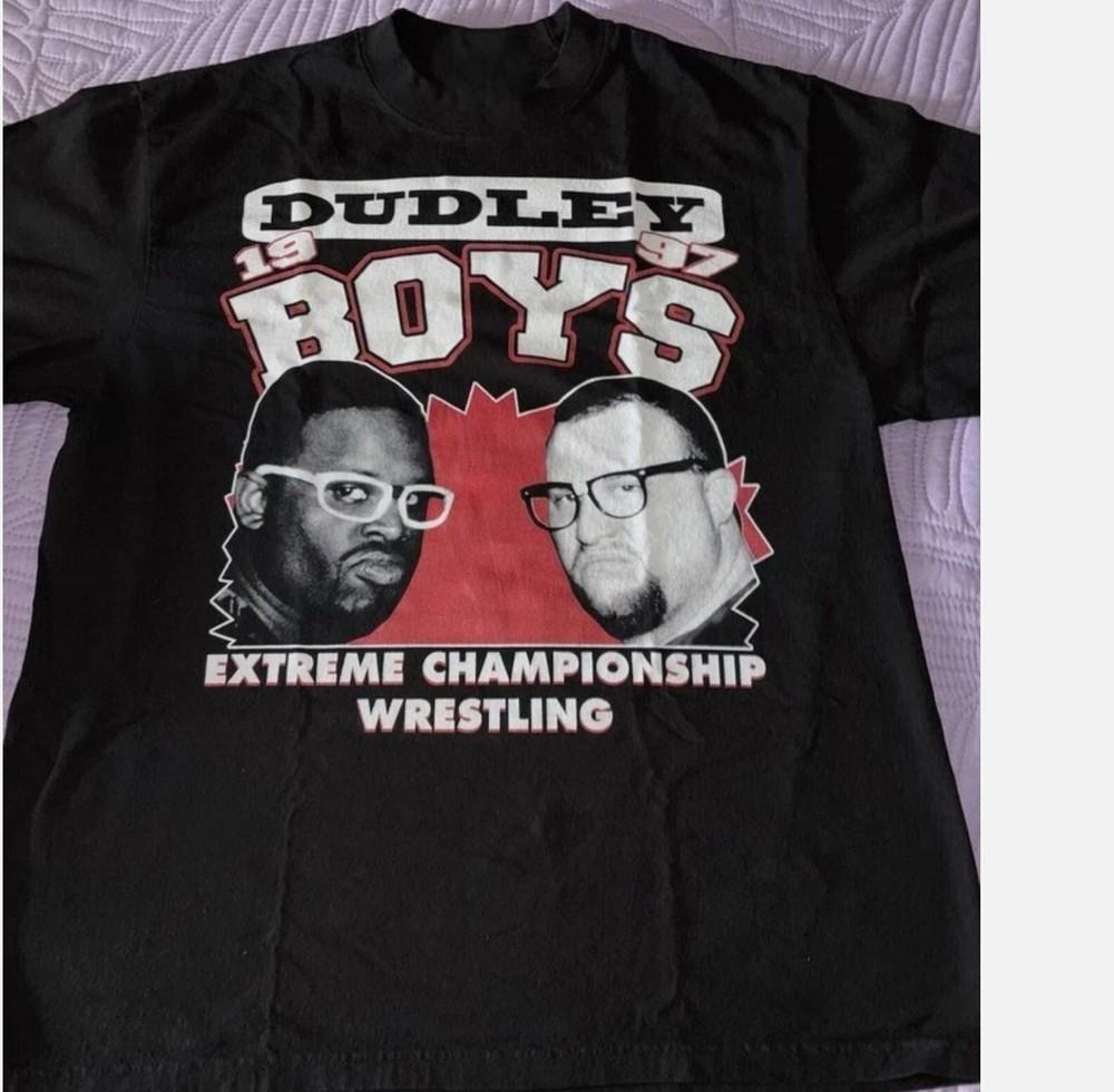 Vintage Dudley Boyz Black T-shirt Cotton Unisex All Size S to 5XL Unisex T-Shirt