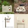 Resin Cartoon Dog Fence Ornament For Terrarium And Miniature Garden Setup