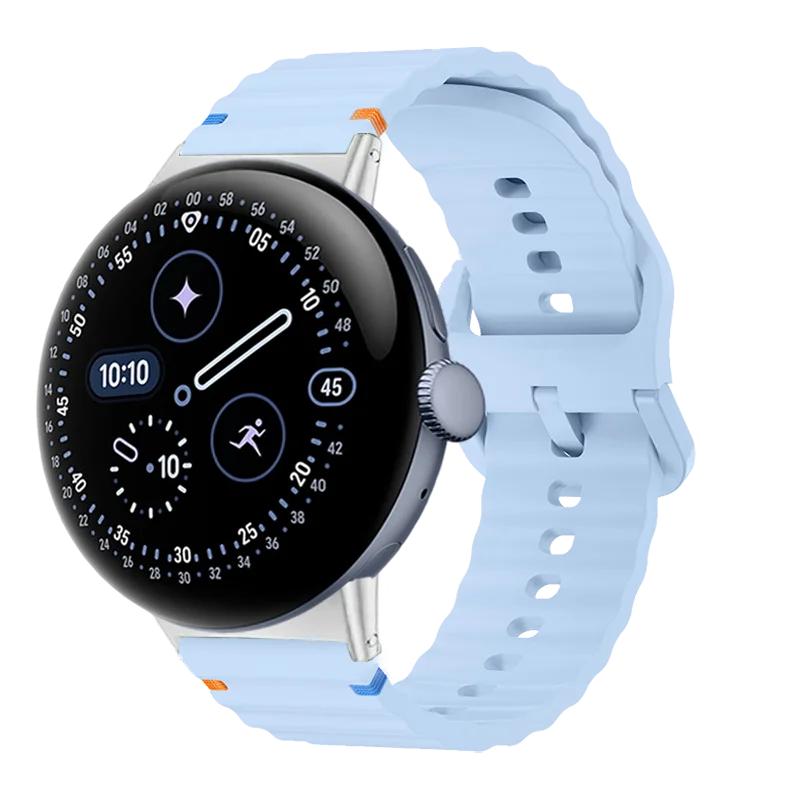 Спортивный сменный ремешок для Google Pixel Watch 4/3 41мм 45мм Аксессуары Волнистый силиконовый ремешок для Google Pixel Watch 2 1 Correa