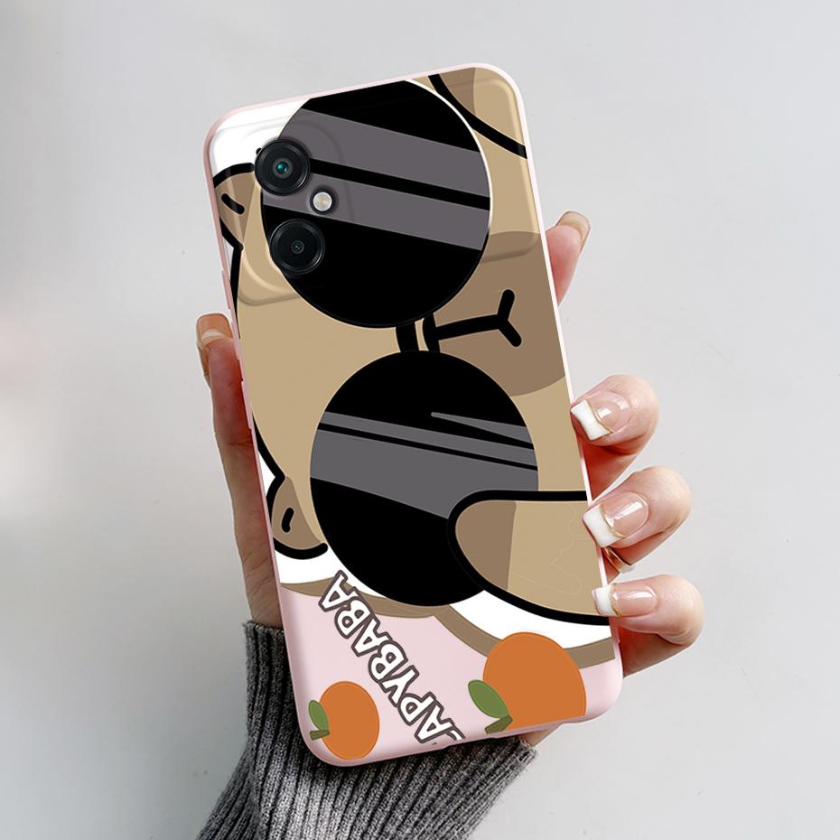 For Xiaomi Poco M5 M5S Phone Case Cute Panda Painted Full Protection Liquid Silicone Bumper For Poco M5 M 5 S Back Cover Shell