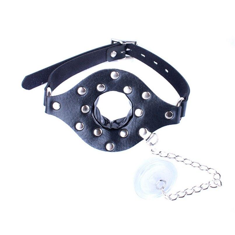 Open Mouth Gag with Cover Slave Fetish Adult Game Erotic Sex Toy Bed Restraints Sex Products