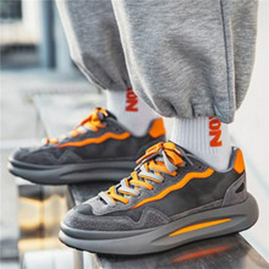 Мужские сетчатые дышащие повседневные туфли - мягкая подошва, дизайн носка, ленивое вождение, большие размеры, модель 7923.