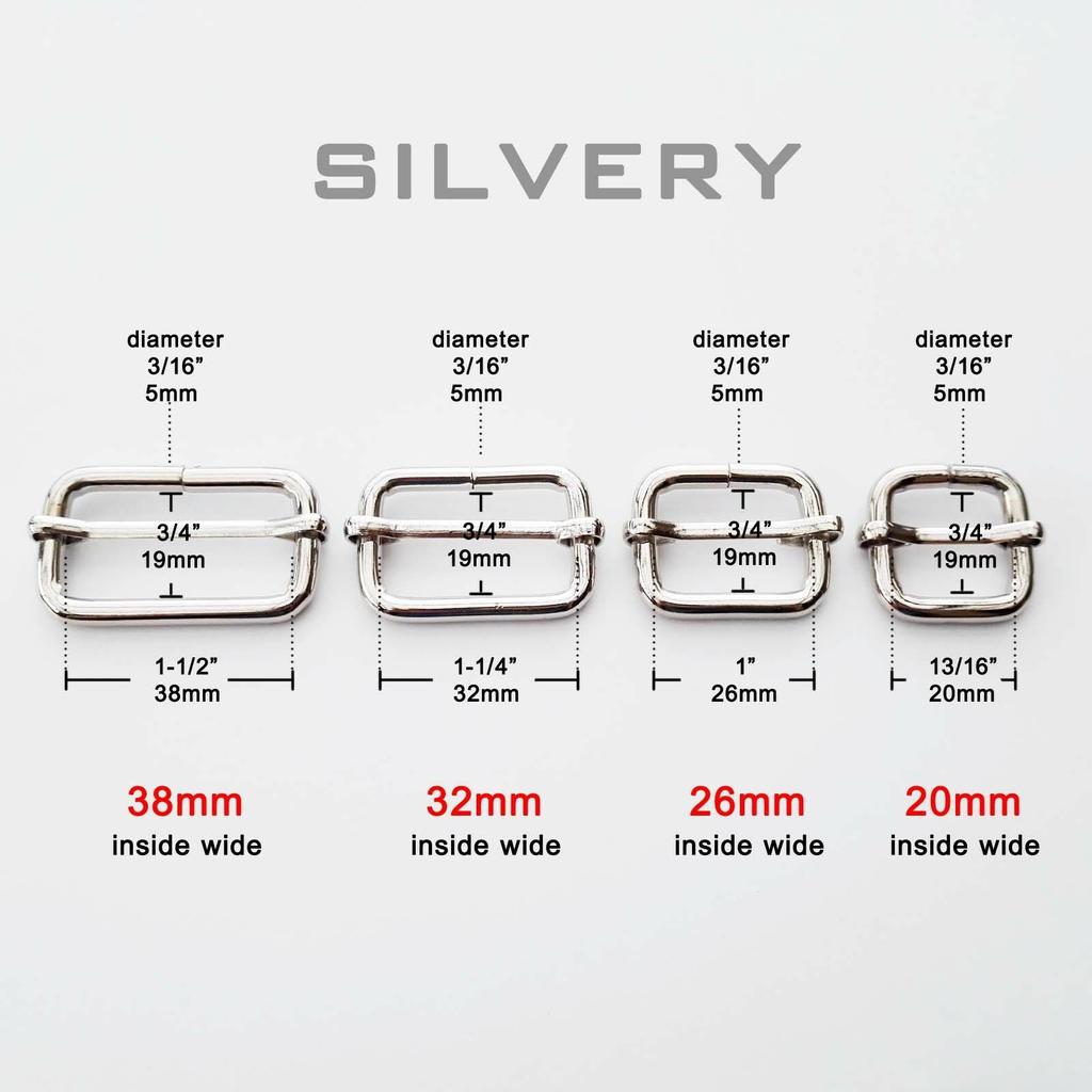 5 шт. металлическая лямка для сумки с пряжкой, регулятор слайдов, регулируемые квадратные кольцевые пряжки