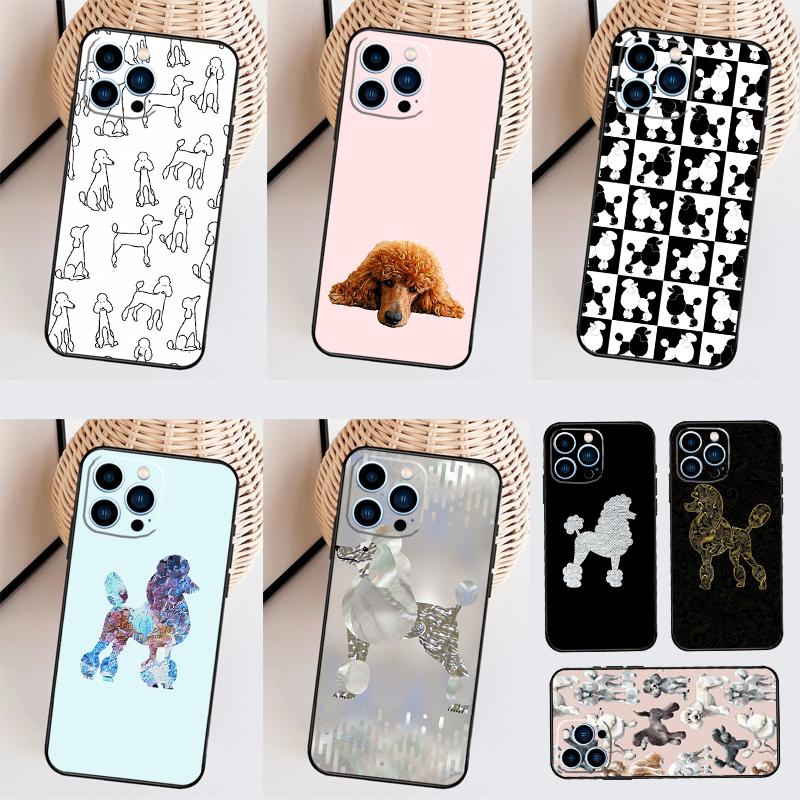 Мультяшный пудель Funda Для iPhone 16 15 Pro 14 Pro Max Plus 11 13 12 Mini X XS XR Чехол для телефона