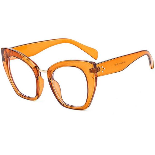 Big Frame Women Anti Blue Rays Prescription Glasses For The Nearsighted Cat Eye Short -Sight Eyewear Diopter 0 -0 .5 -0 .75 To -6 .0