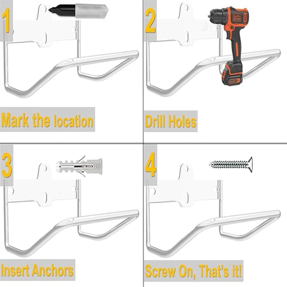 Stand Hose Hanger Wall Mount Cord Hook Stainless Steel Garden Hose Holder 1pcs