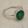 Green Onyx 925 Sterling Silver Ring, Onyx Gemstone Handmade Women Boho Ring