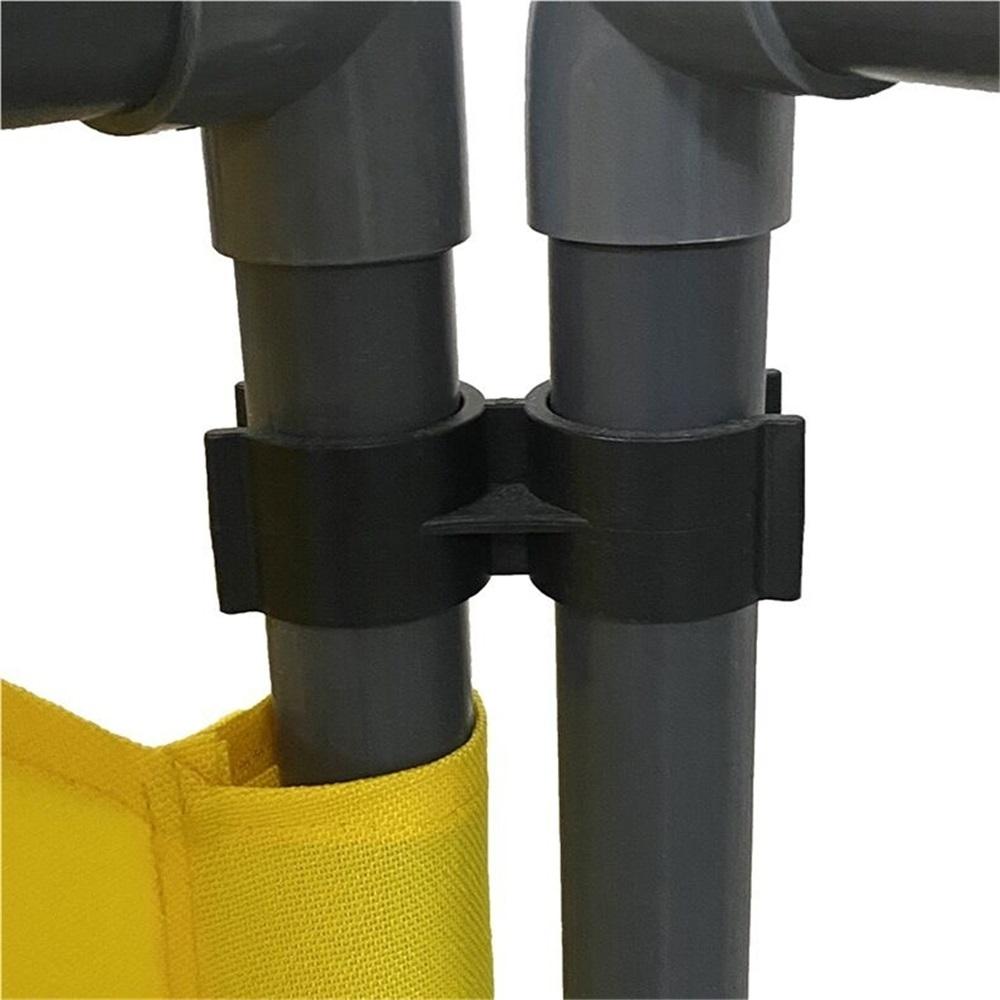 8-Pack Anti-Wobble Bimini Clamps – Nylon Boat Top Clamps For 7/8-1" Tubing – Black/White Marine Grade For Bimini Tops, Boat Hooks, Ladders