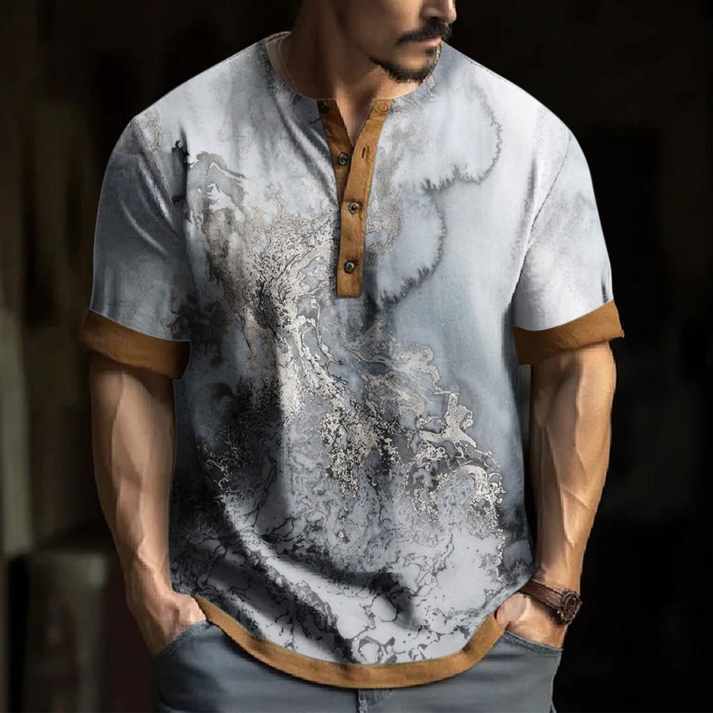 Men's Short Sleeve Graphic And Embroidered Fashion T-Shirt Spring And Summer Short Sleeve Printed