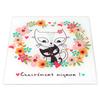 [A0094] - Multicolored “Cats” Glass Coaster (Damn Cute! ) - 20x20cm