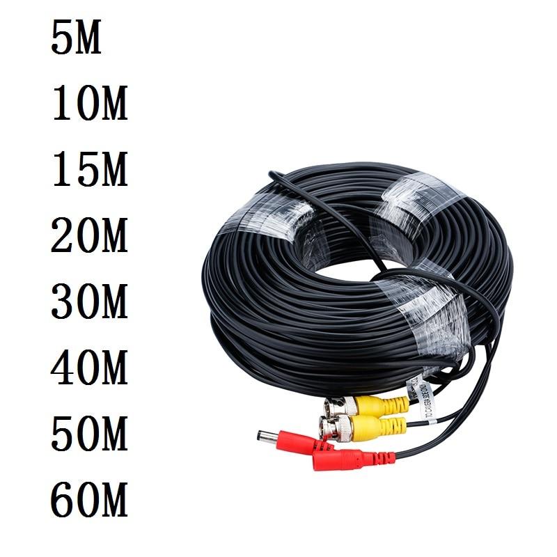 5M/10M/15M/20M CCTV Security Camera Extension Video Power Cable DVR BNC RCA Cord