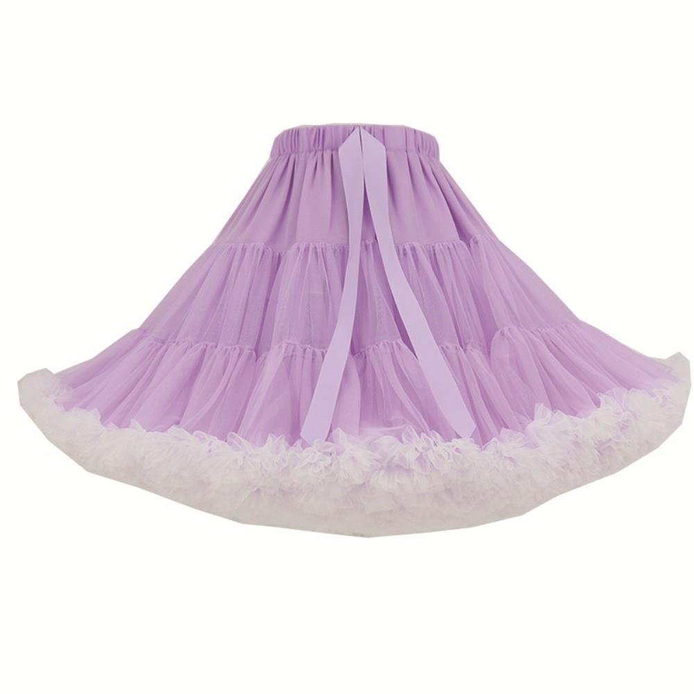 Pleated Design No Bone Petticoat 42cm 280g Hexagon Mesh Crinoline Dance Performance