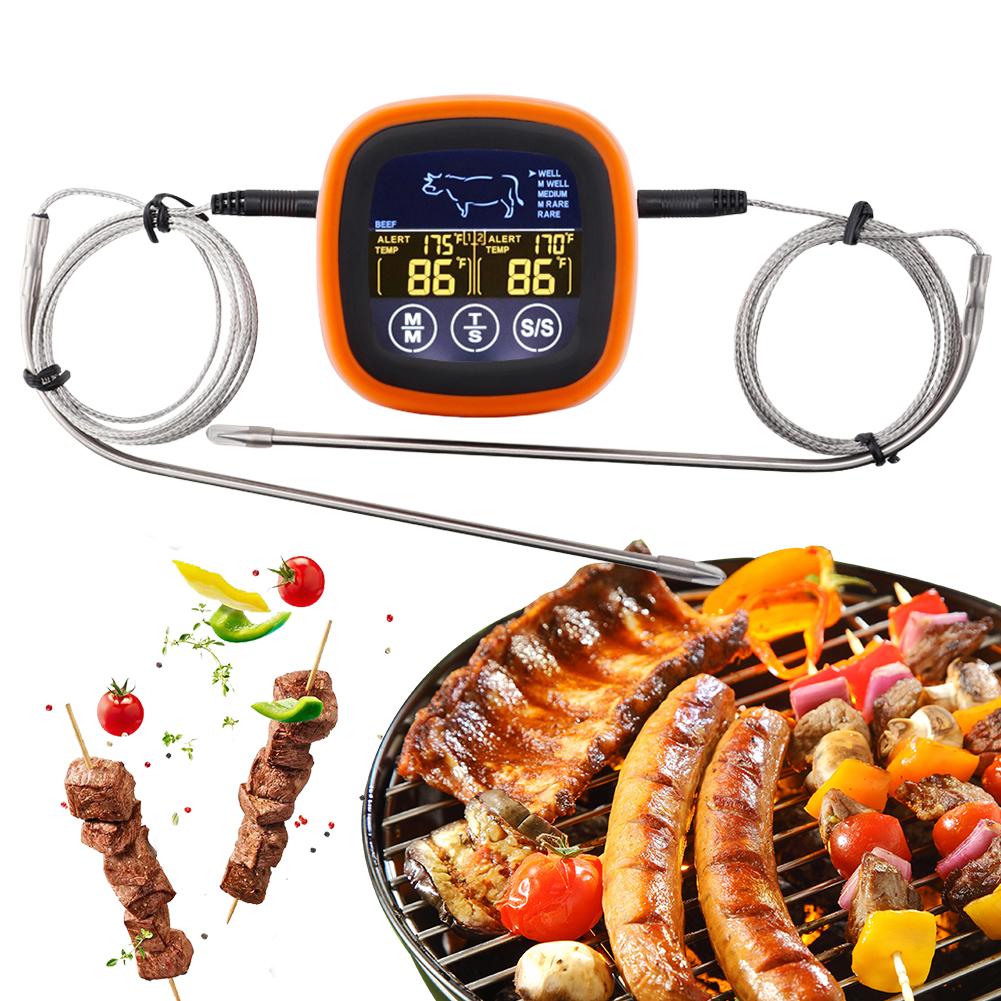 Digital Meat Barbecue Food Temperature Measure Tool Timer Mode Waterproof Steak BBQ Timer Cooking Tools for Grilling BBQ Cooking