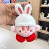 Plush Kirby Doll Keychain Stuffed Animal Adorable Gift Car Decoration Accessory